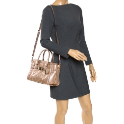 Coach Rose Gold Quilted Leather Swagger 27 Carryall Satchel