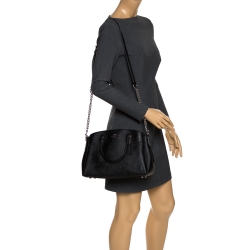 Pre Owned Coach Black Leather Sage Carryall Satchel