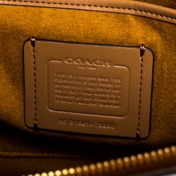 Pre Owned Coach Tricolor Leather and Python Effect Tabby Shoulder Bag 