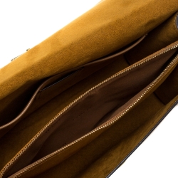 Pre Owned Coach Tricolor Leather and Python Effect Tabby Shoulder Bag 