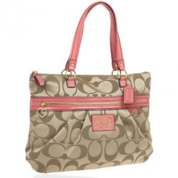 Pre Owned Coach Daisy Signature Coral Tote