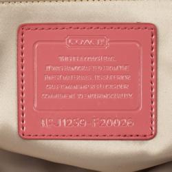 Pre Owned Coach Daisy Signature Coral Tote