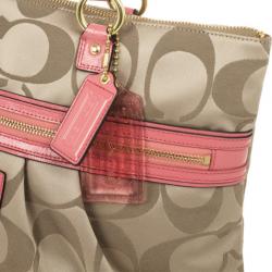Pre Owned Coach Daisy Signature Coral Tote