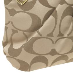 Pre Owned Coach Daisy Signature Coral Tote