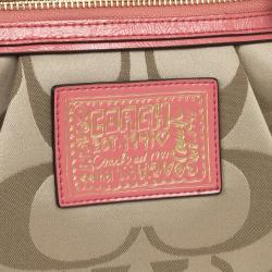 Pre Owned Coach Daisy Signature Coral Tote