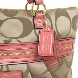 Pre Owned Coach Daisy Signature Coral Tote