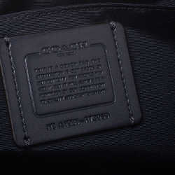 Coach Blue/Black Lizard Embossed Leather Mini Sierra Satchel