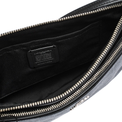 مملوكة مسبقًا حقيبة كروس كوتش Pop Up جلد وكانفاس مقوى شهيرة سوداء