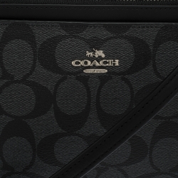 مملوكة مسبقًا حقيبة كروس كوتش Pop Up جلد وكانفاس مقوى شهيرة سوداء