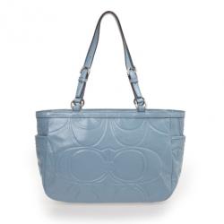 Pre Owned Coach Baby Blue Patent Tote