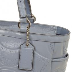 Pre Owned Coach Baby Blue Patent Tote