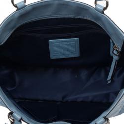 Pre Owned Coach Baby Blue Patent Tote