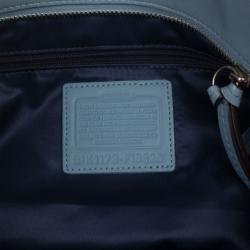 Pre Owned Coach Baby Blue Patent Tote