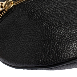 Pre Owned Coach Black Pebbled Leather Belt Bag