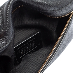Pre Owned Coach Black Pebbled Leather Belt Bag
