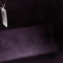 Pre Owned Coach Beige/Purple Signature Coated Canvas and Leather Reversible City Tote