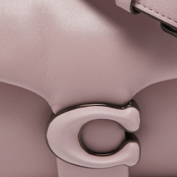 Pre Owned Coach Lilac Leather Tabby Pillow 18 Shoulder Bag