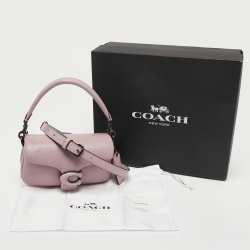 Pre Owned Coach Lilac Leather Tabby Pillow 18 Shoulder Bag