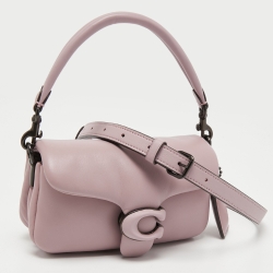 Pre Owned Coach Lilac Leather Tabby Pillow 18 Shoulder Bag