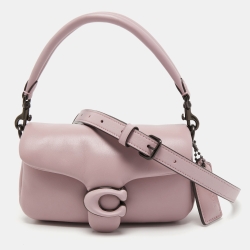 Pre Owned Coach Lilac Leather Tabby Pillow 18 Shoulder Bag