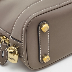 Pre Owned Coach Grey Leather Revel  Satchel