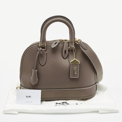 Pre Owned Coach Grey Leather Revel  Satchel