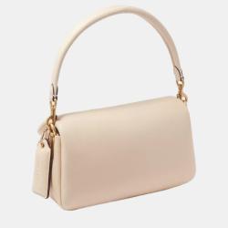 Pre Owned Coach Neutral nappa leather Shoulder Bag