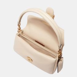 Pre Owned Coach Neutral nappa leather Shoulder Bag