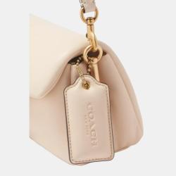 Pre Owned Coach Neutral nappa leather Shoulder Bag