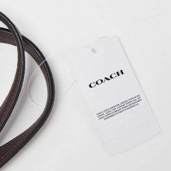 Pre Owned Coach Black/Burgundy Leather Kia Tote