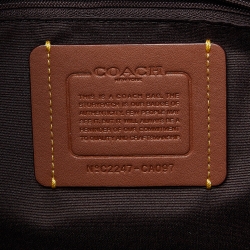 Pre Owned Coach Black/Burgundy Leather Kia Tote