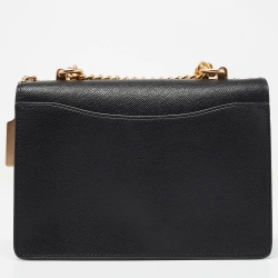 Pre Owned Coach Black/Brown Signature Coated Canvas And Leather Klare Crossbody Bag