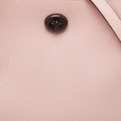 Pre Owned Coach Pink Leather Mollie 22 Bucket Bag