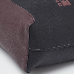 Pre Owned حقيبة يد توتس كوتش كيا جلد عنابي/أسود