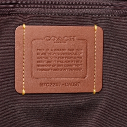 Pre Owned حقيبة يد توتس كوتش كيا جلد عنابي/أسود