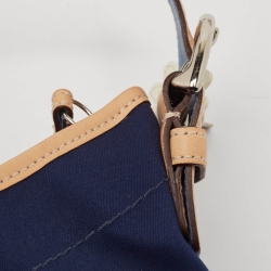 Pre Owned Coach Tri Color Leather and Fabric Shoulder Bag