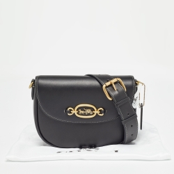 Pre Owned Coach Black Leather Harley 23 Shoulder Bag