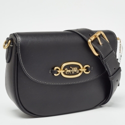 Pre Owned Coach Black Leather Harley 23 Shoulder Bag