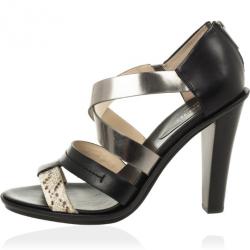 Coach Tawnee Vachetta Leather &amp; Snakeskin Strappy Sandals Size 40.5
