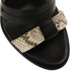 Coach Tawnee Vachetta Leather &amp; Snakeskin Strappy Sandals Size 40.5