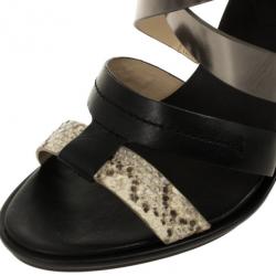 Coach Tawnee Vachetta Leather &amp; Snakeskin Strappy Sandals Size 40.5