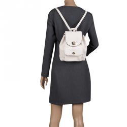 Coach White Leather Mini Edgestain Backpack