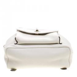 Coach White Leather Mini Edgestain Backpack