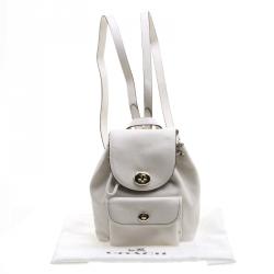 Coach White Leather Mini Edgestain Backpack