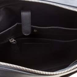 Coach Black Signature Canvas and Leather Slim Laptop Bag