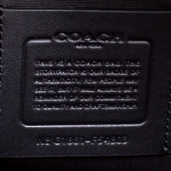 Coach Black Signature Canvas and Leather Slim Laptop Bag