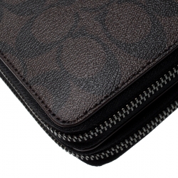 Coach Brown PVC Double Zip Travel Organizer