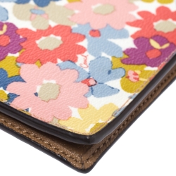 Coach Multicolor Floral Coated Canvas Passport Holder
