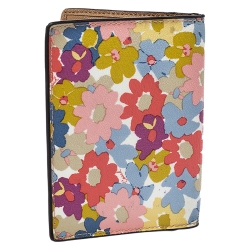 Coach Multicolor Floral Coated Canvas Passport Holder