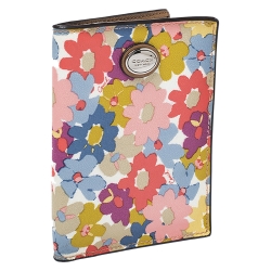 Coach Multicolor Floral Coated Canvas Passport Holder